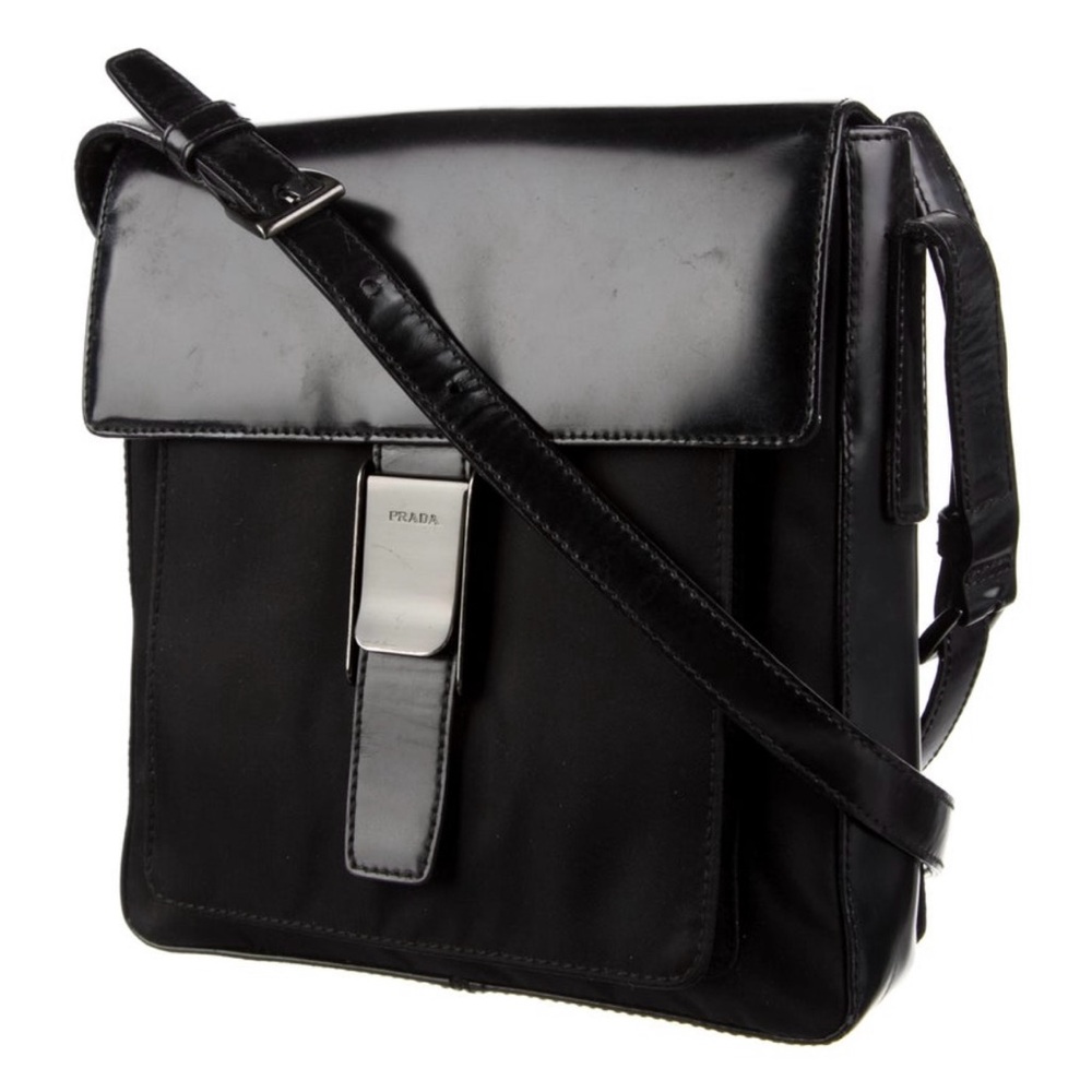 Prada Spazzolato-Trimmed Tessuto Messenger Bag - Picture 3 of 7